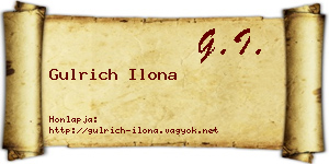 Gulrich Ilona névjegykártya