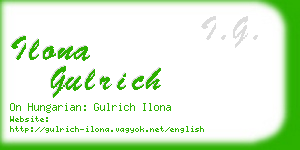 ilona gulrich business card